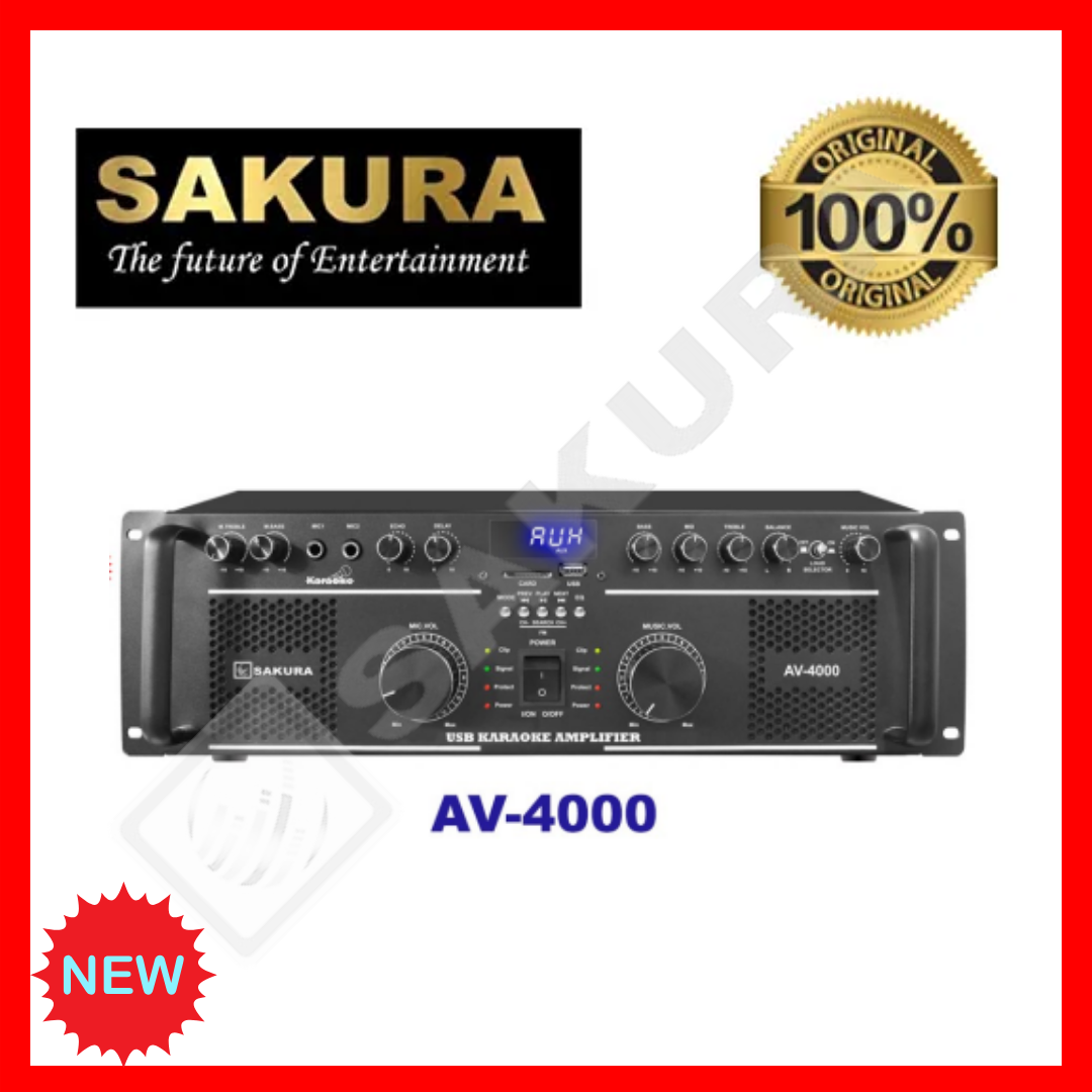 AV-8000 SAKURA 2CH INTEGRATED POWER AMPLIFIER (1700Wx2) Usb