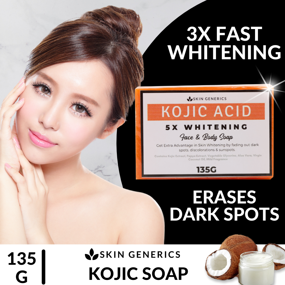 [ 5X WHITENING SOAP + DARK SPOT REMOVER ] SkinGenerics Premium Kojic