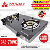 HANABISHI Double Burner Gas Stove GGS-200 •BUILDMATE