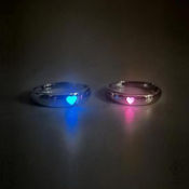 Luminous Adjustable Couple Rings, Perfect for Valentine's Day (Brand: Love)
