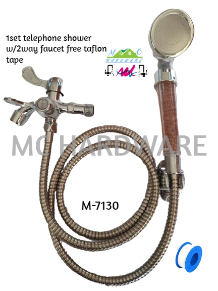 MC HARDWARE M-7130 telephone showerheads set with two-way faucet