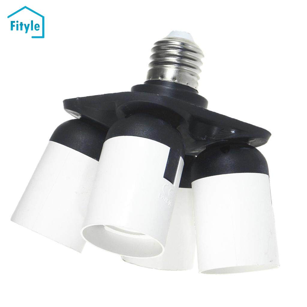 Fityle 4 in 1 E27 Adjustable Base Light Lamp Bulb Adapter Holder Socket Splitter