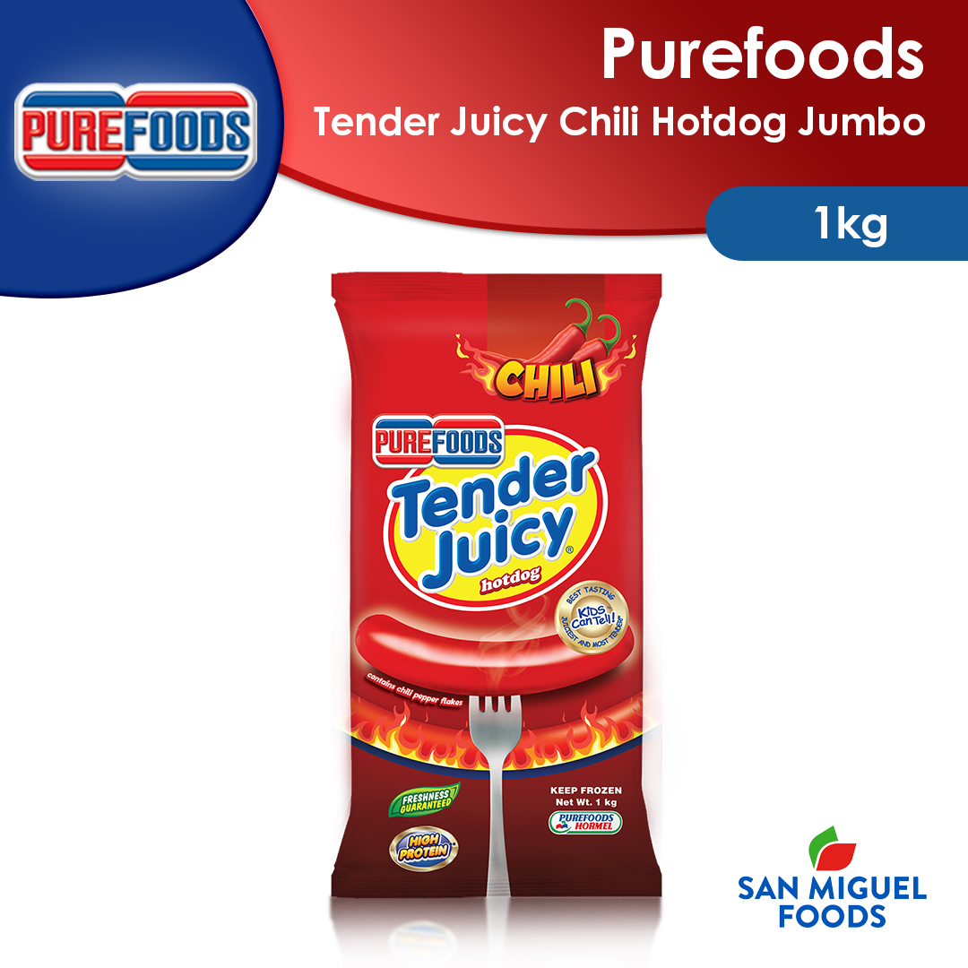 Purefoods Tender Juicy Hotdog Cheesedog 1KG Low Fat Hotdog Frozen