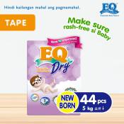 EQ Dry Newborn  - 44 pcs x 1 pack  - Tape Diapers