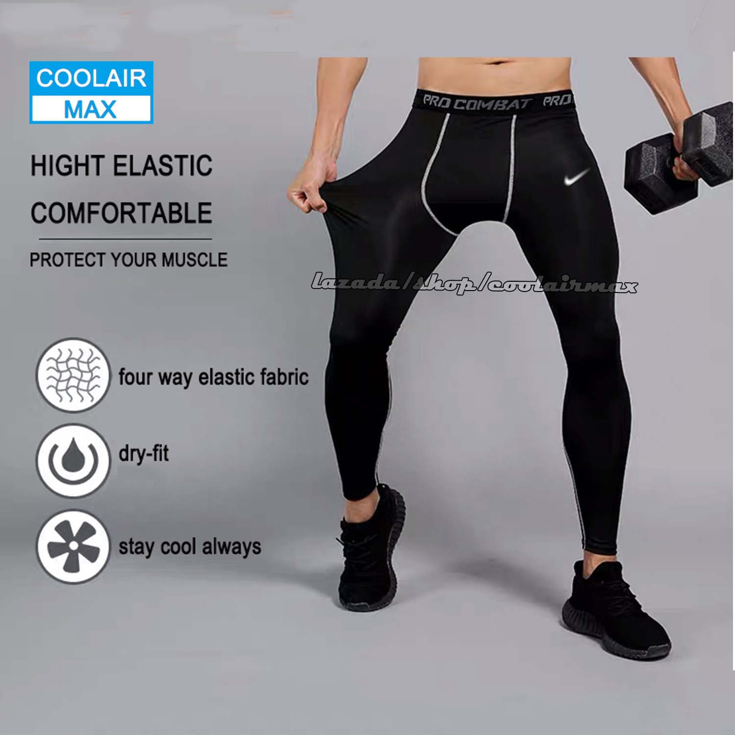 coolair pro combat compression leggings for men basketball | Lazada PH