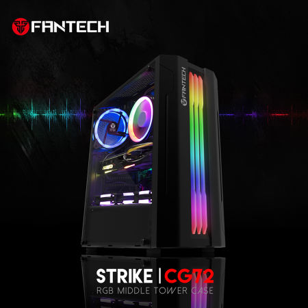 Fantech Strike CG72 RGB Mid Tower Case for Gaming