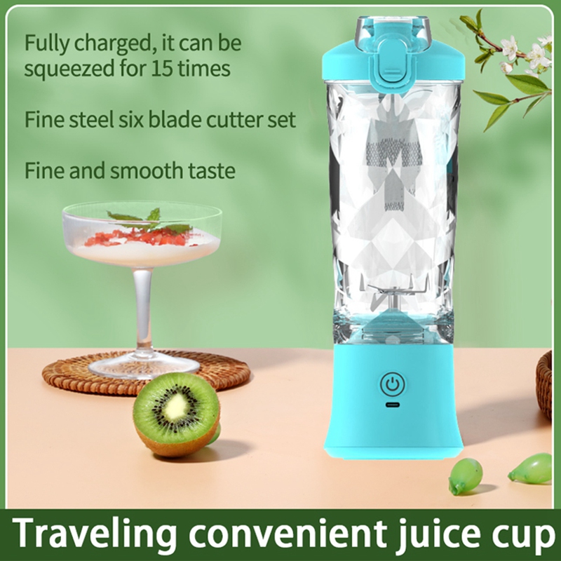 600ML Portable Blender Electric Juicers Fruit Mixers 4000MAh USB  Rechargeable Smoothie Mini Blender Personal Juicer Lazada PH