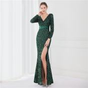 Sequin Fishtail Maxi Dress for Women by 