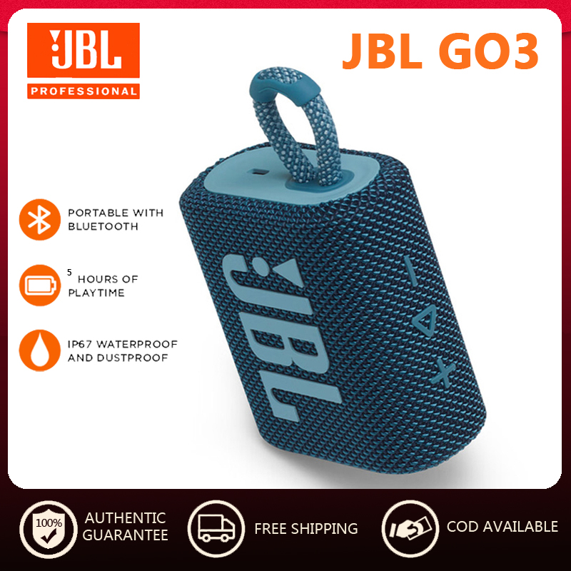 JBL GO3 Portable Wireless Waterproof And Dustproof Subwoofer Waterproof  Bass Sound Mini Speaker Multiple Colour Speaker Bluetooth Speaker Lazada  PH