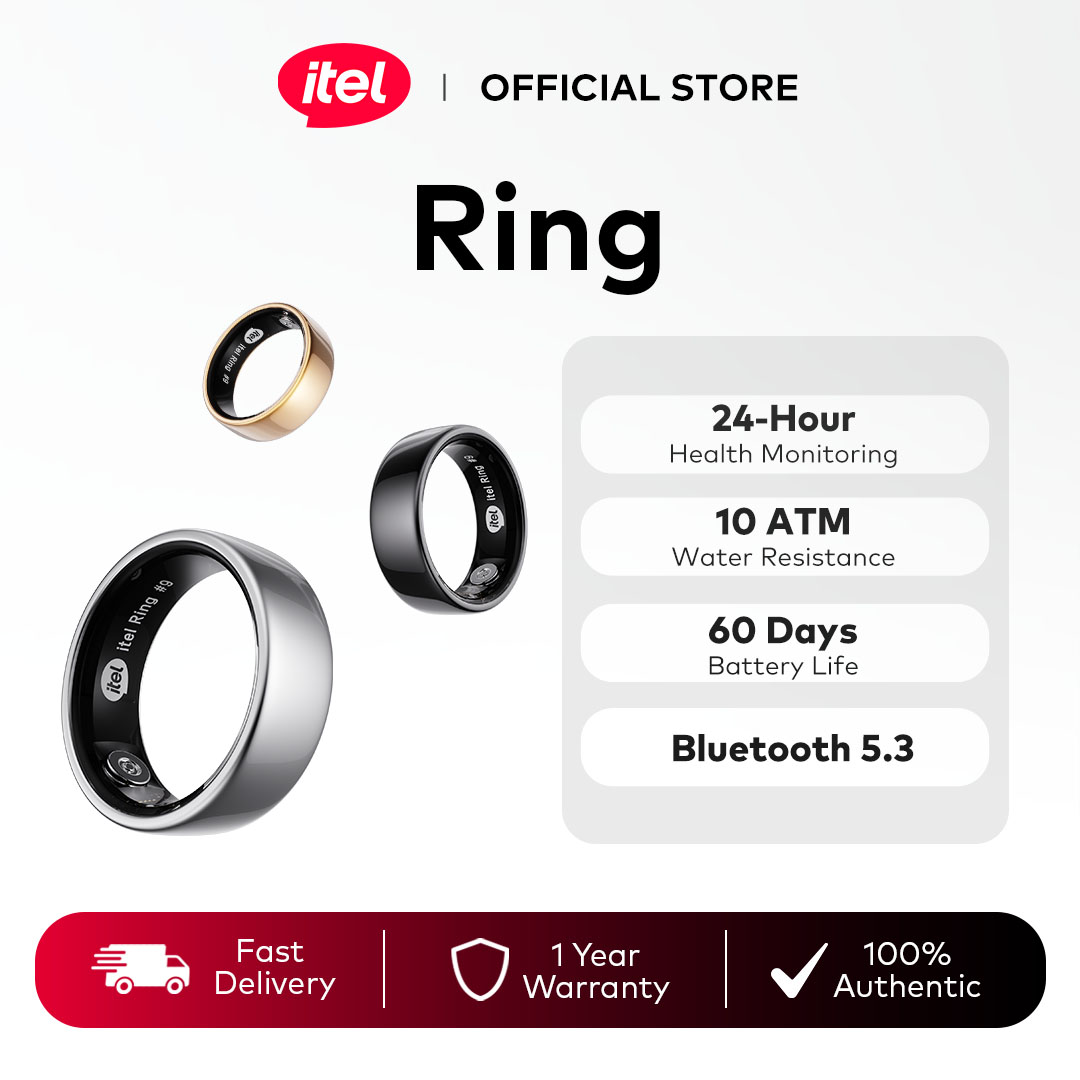 itel Smart Ring / 24-Hour Health Monitor / Stainless Steel / 10 ATM Water Resistant / 60Days Battery