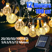 Solar String Lights 100 LED Waterproof Fairy Lights for Outdoor