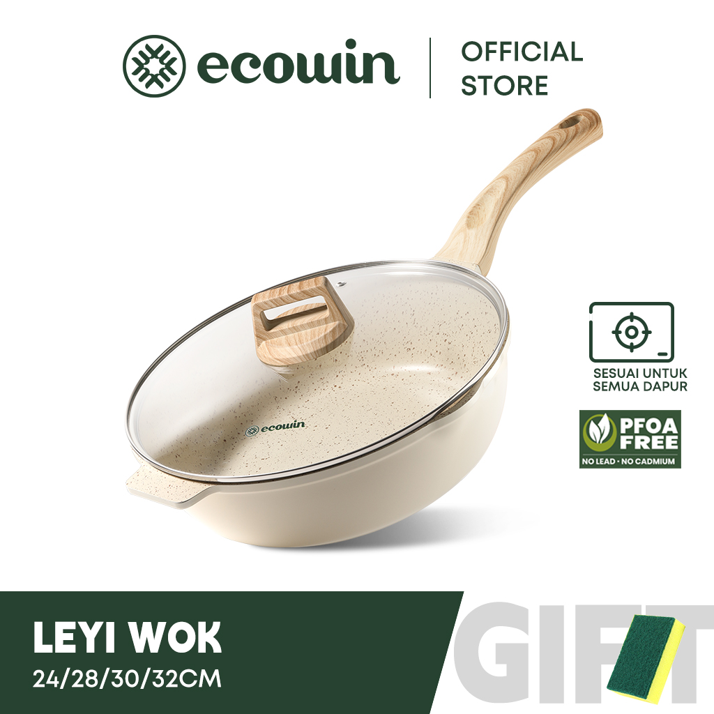 Ecowin Coconut Series Deep Wok Frying Pan – ecowinshop