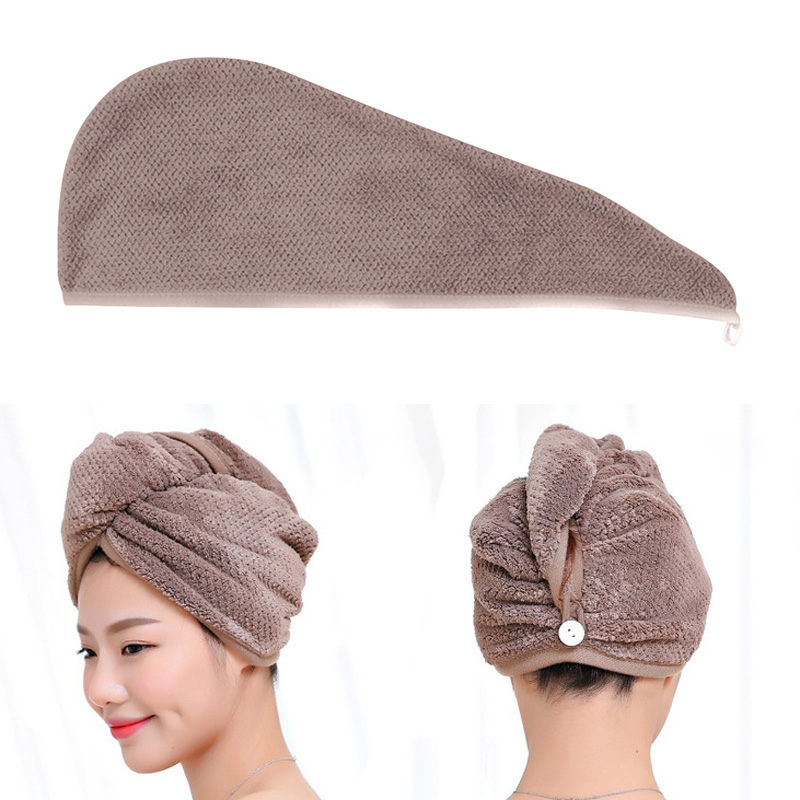 Microfiber Hair Drying Towel Turban Wrap Hair Quick Dry Hair Towel Wrap  Turban Dry Hair Hat Wrapped Bath Cap Super Absorbent Zenababyshop |  