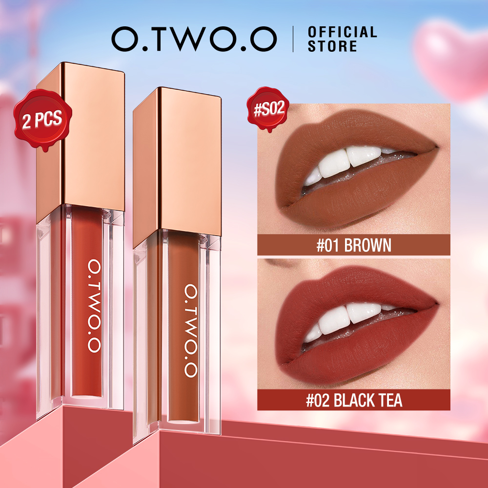 Discount on O.Two.O  shoes - SKU:  Lipstick 2pcs/Set Lip Tint Waterproof Soft Matte Superstay Lightweight Matte Lock-Color Lip Stain L