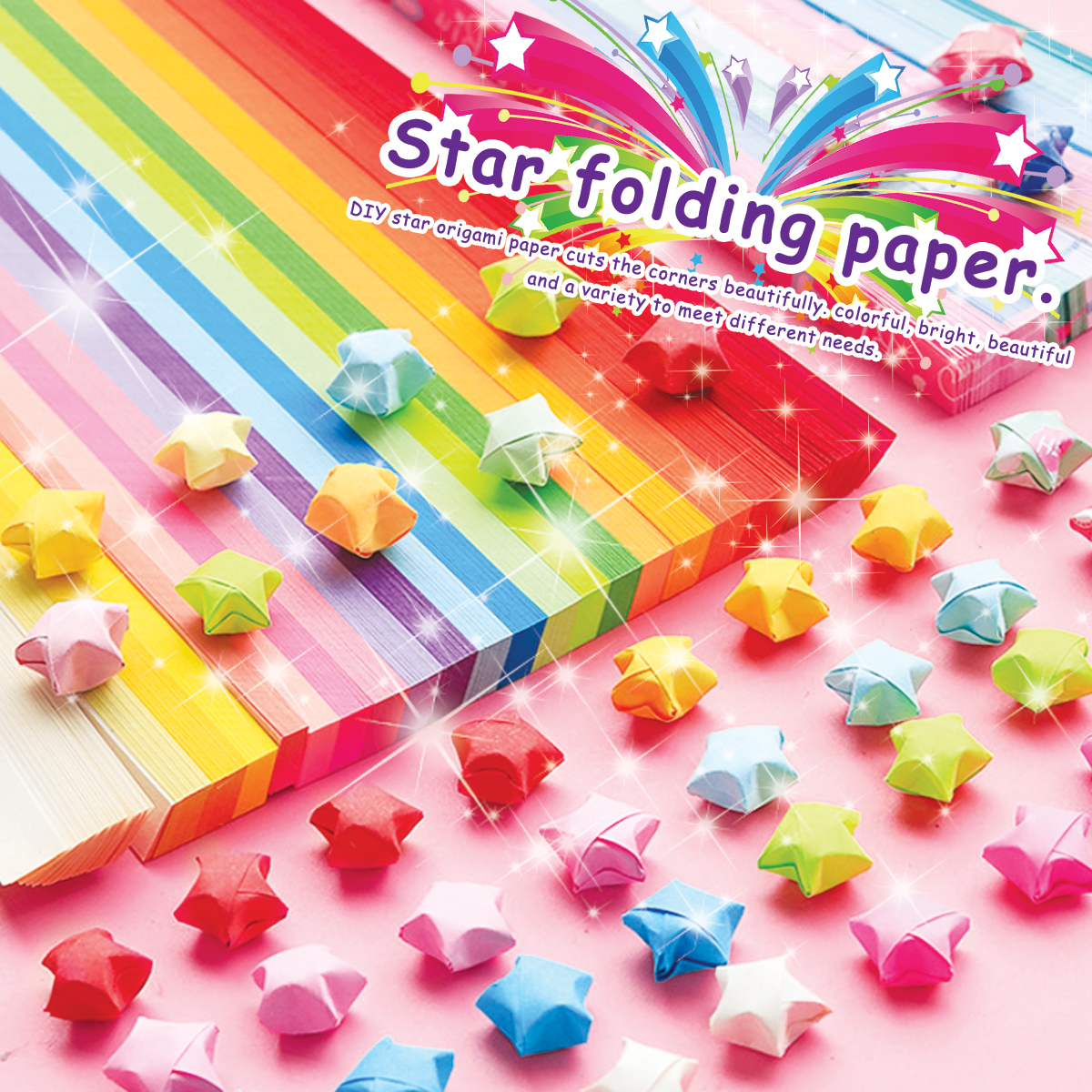 540Sheet Origami Stars Paper Strips27Colors Folding Paper