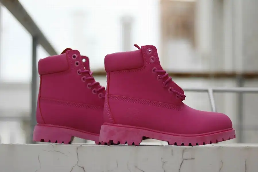 pink timberland laces