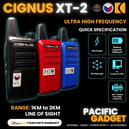 Cignus XT2 UHF two way portable radio walkie talkie