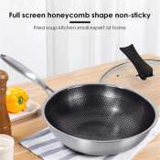 NAKISHA Stainless Steel Frying Pan - 32cm Induction Pan