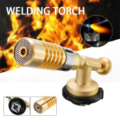 Cassette Flame Gun Outdoor Barbecue Welding Igniter Portable Metal Flame Gun Gas Gun Butane Welding Multipurpose Burning Torch Cooking Blowing Torch Copper Gun Special Oxygen Brass Copper Fire Size Adjustment