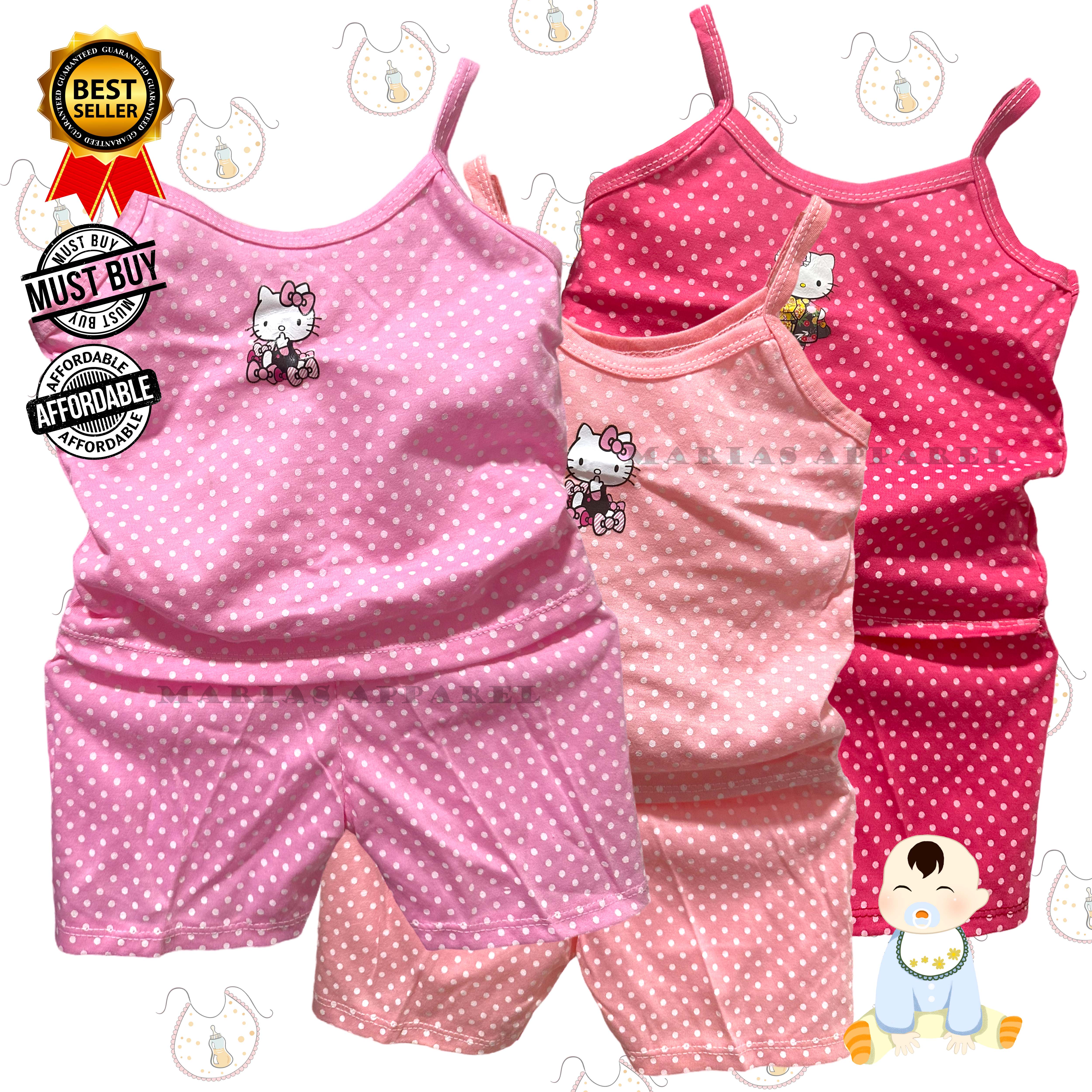 Babyhug 100% Cotton Knit Bloomers with Sea Life & Polka Dots Print Pack of 3 - Lilac Pink & White main image 1