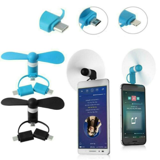 COD in mini fan for micro USB iOS TYPE C Lazada PH