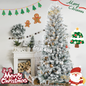 Great-King Flocked Slim Christmas Tree