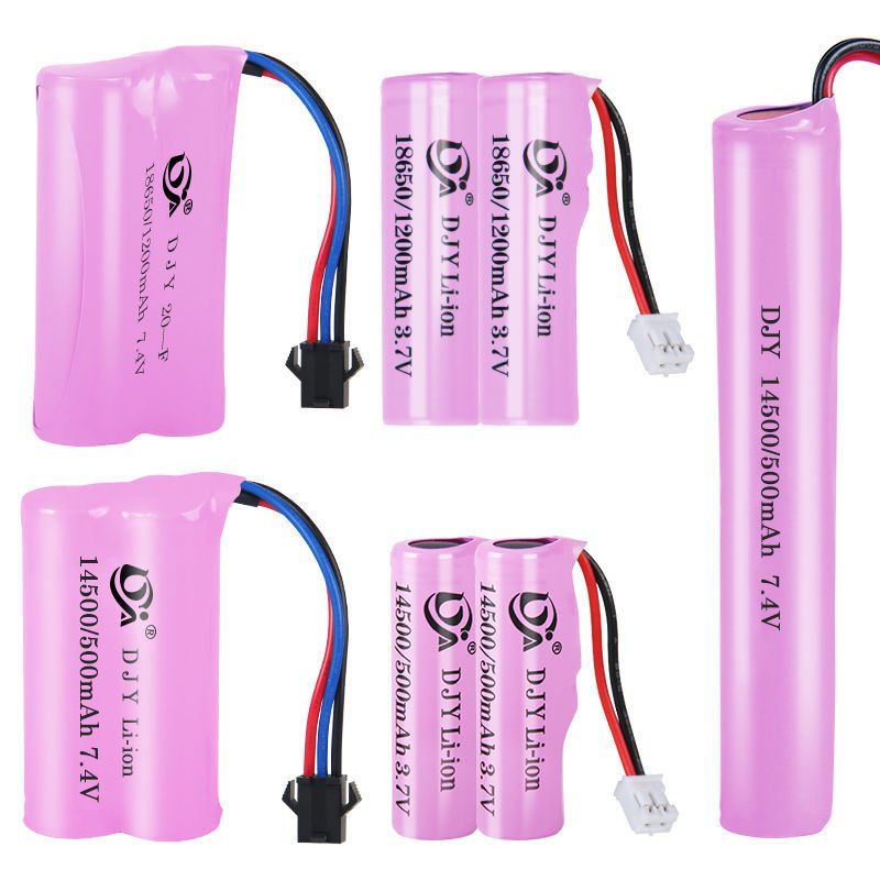 Lazada Philippines - lithium 14500 18650 battery 3.7V 7.4v rechargeable battery toy car battery small fan battery