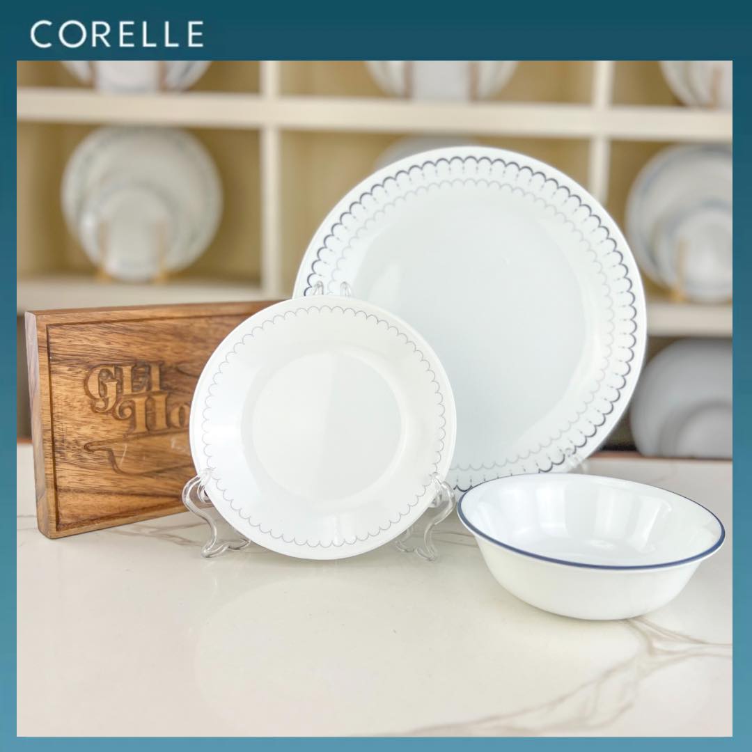 Corelle Authentic Original Caspian Lace 3 pc Dinnerware Set Authentic Original Made in USA sold as SET Lazada PH