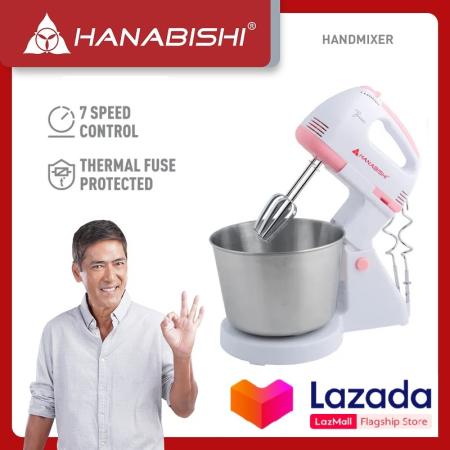 Hanabishi 7-Speed Hand Mixer HHMB-120SS with Bowl