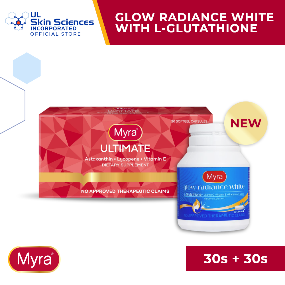 Myra Glow Radiance White with L-Glutathione 30s Bottle + Myra E 400 I.U. 30s Bottle Bundle | Lazada PH Myra Glow Radiance White with L-Glutathione 30s Bottle + Myra E 400 I.U. 30s Bottle Bundle | Lazada PH