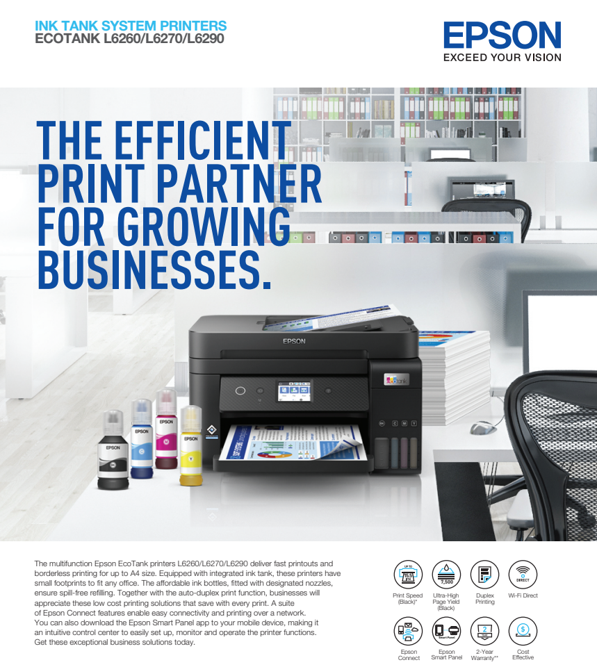 Impresora Multifuncional Epson EcoTank L6270 ADF Wi-Fi
