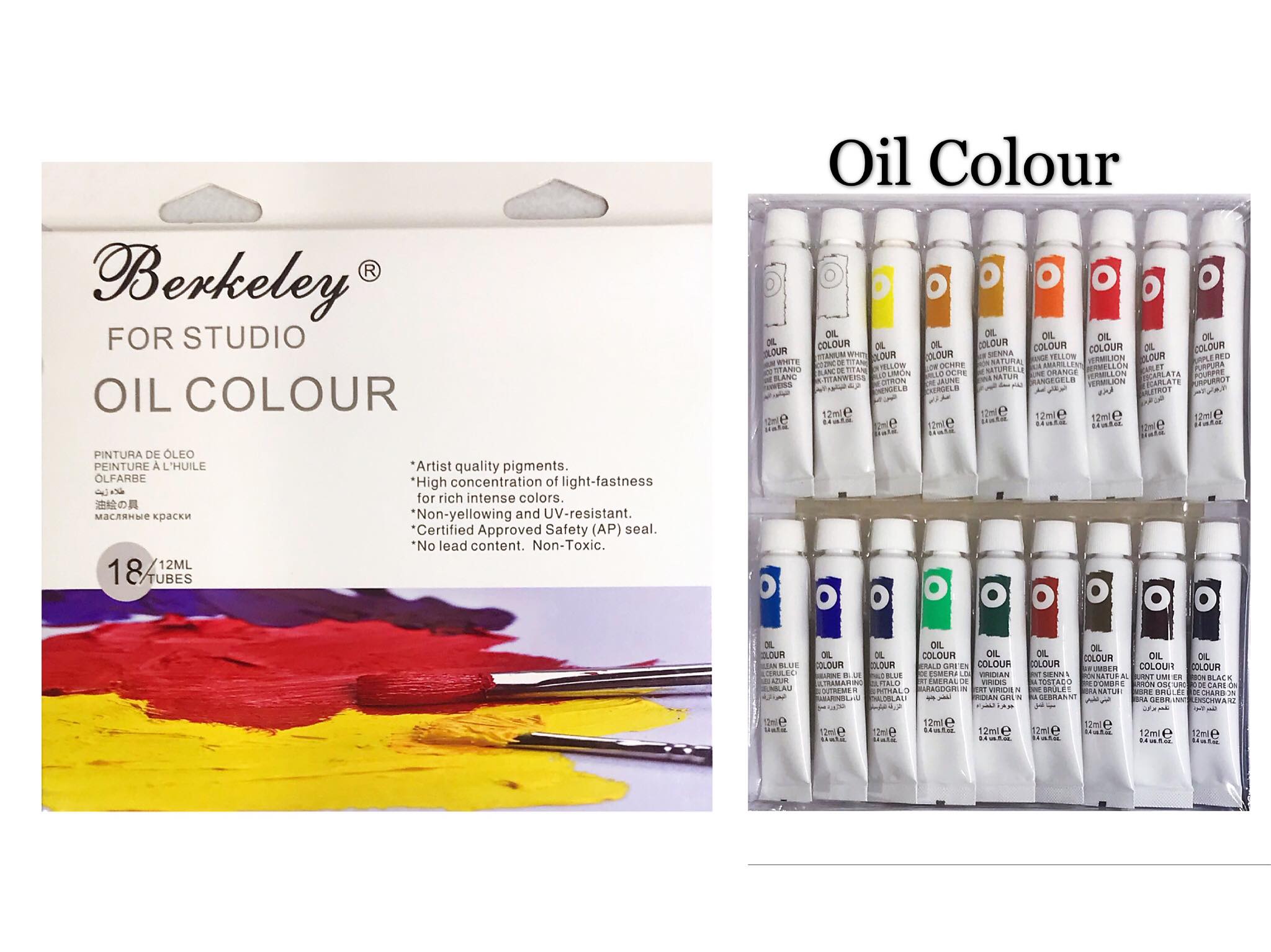 Berkeley 18 Tubes Oil Colour Paint Set