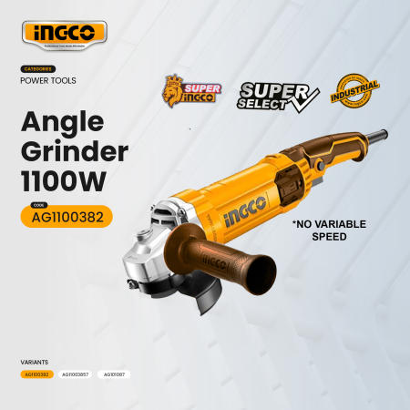 Ingco Angle Grinder Electrical Cutting Machine with Variable Wheels