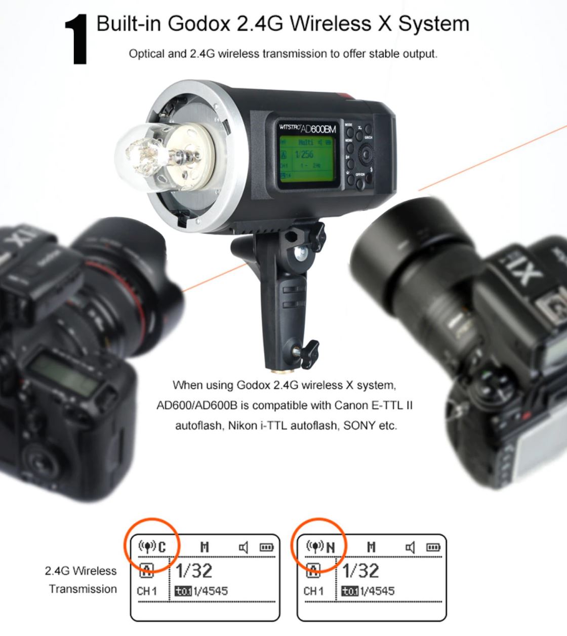 Godox AD600BM Witstro Manual All-in-One Outdoor Flash for Studio Lighting  and Photography