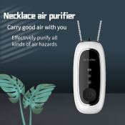 Portable USB Air Purifier Necklace - Wearable Mini Cleaner