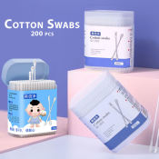 Double-headed Baby Cotton Swabs - 200 Pack for Cleaning