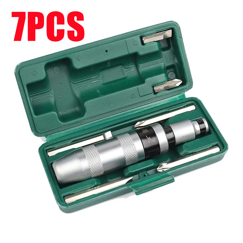 7/12/13PCS Impact Screwdriver 1/2" Manual Hand Impact Driver Set Extractor S2 Steel Much More Durable Disengage Rusted Fasteners or Frozen Bolts Manual Reversible Impact Driver Set - Image 4