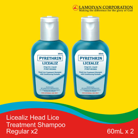 Licealiz Head Lice Treatment Shampoo Regular 60mL x2