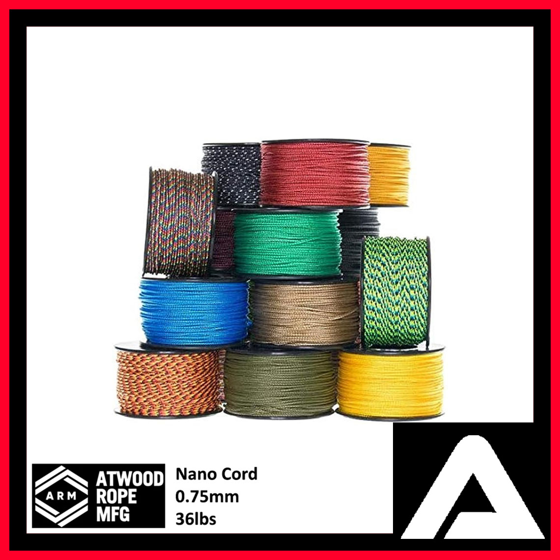 Atwood USA - Micro Cord - 10 Feet - MicroCord 1.18mm dia Paracord Made in  the USA