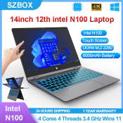 SZBOX 14" N100 Touch Screen Laptop - 12th Gen