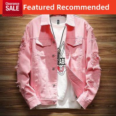 Shop Denim Jacket For Men Pink online 