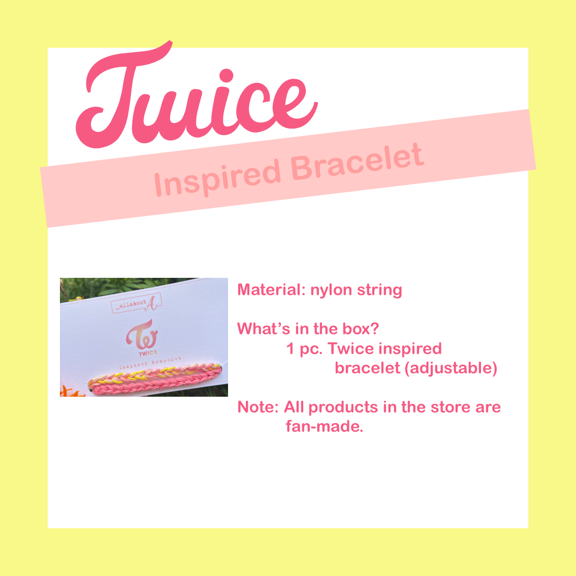 Twice Fancy Inspired Kpop Bracelet 