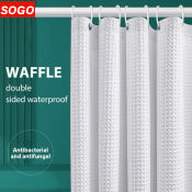 SOGO Waterproof Mold Resistant Shower Curtain with Rod