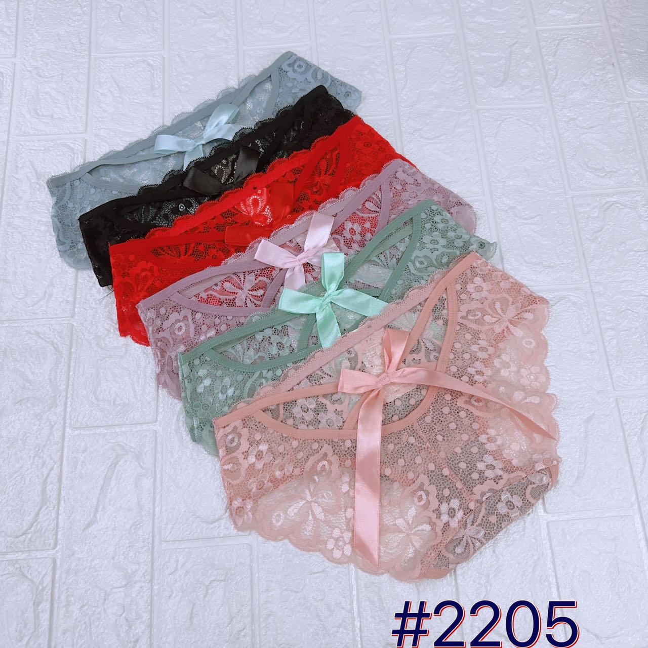 3PCS/SET Women's Sexy Panties Lace Panties Underwear Cutout Low Rise Underwear#2205