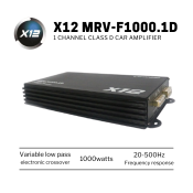 X12 MRV-F1000.1D  CHANNEL CLASS D CAR AMPLIFIER