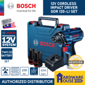Bosch 12V Cordless Impact Driver Drill with 2 Batteries