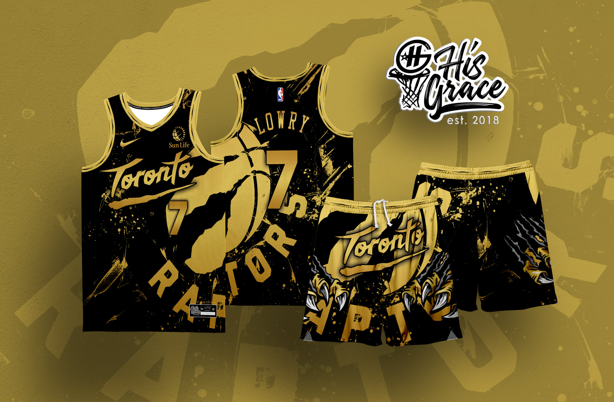 HISGRACE BASKETBALL JERSEY YELLOW TIGER