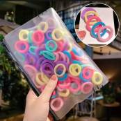 MnKC 100pcs Set Girls Colorful Small Elastic Hair Bands Children Goma Ponytail Holder Rubber Bands Kids Hair Accessories - Gift Ideas