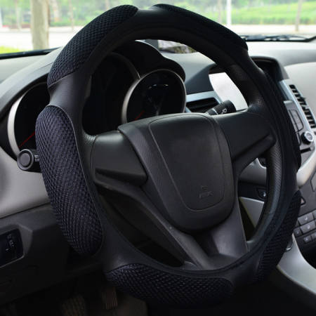 Anti-Slip Sport Steering Wheel Cover (38cm) by Universal