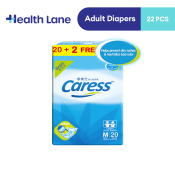 Caress Basic Adult Diaper Medium - 1 Pack + 2 Free Pads